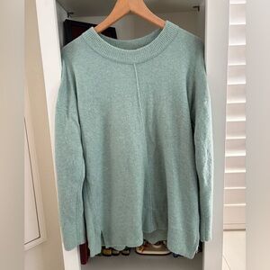 Madewell Smithe Pullover Sweater in Coziest Yarn Green XS